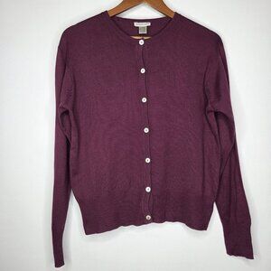 Wasserman Womens Silk Cashmere Button Up Cardigan Size M Academia Old Money